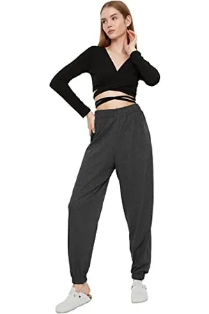 Trendyol Damen Tragen Sie die Reifen-tschalbekleidung Aussehende Harem-hosen Pants, , M EU