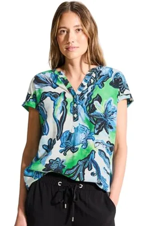 CECIL Damen B344829 Print Viskose Bluse, , XS