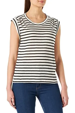 Part Two Damen Petrypw Ts Relaxed Fit T-Shirt, Schwarze Streifen, XS