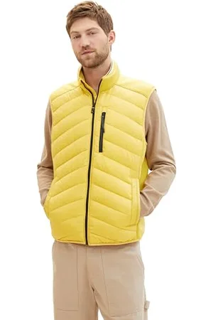 TOM TAILOR Herren Hybrid Steppweste mit Stehkragen, , L