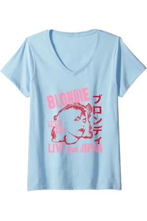 Blond Amsterdam Damen Live from Japan Flyer Vintage Band T-Shirt mit V-Ausschnitt
