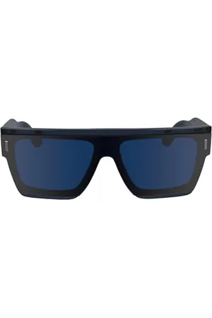 Calvin Klein Unisex CK24502S Sunglasses, 438 Blue, 55