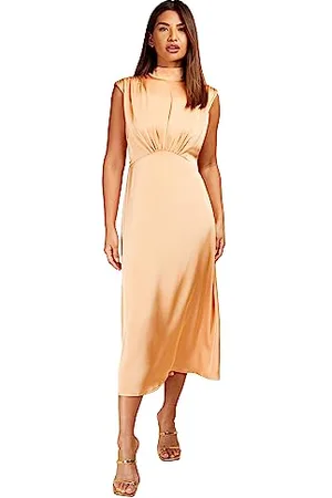 Little Mistress Damen Satin Midaxi Kleid für besondere Anlässe, 44
