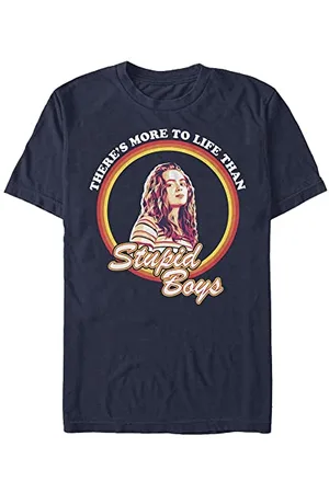 Stranger Things Unisex Stupid Boys Organic Short Sleeve T-shirt T-Shirt, , L