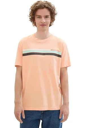TOM TAILOR Herren T-Shirt mit Logo-Print aus Baumwolle, , XL