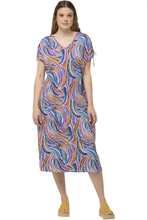 Ulla Popken Damen, große Größen, Jerseykleid, Bedruckt
