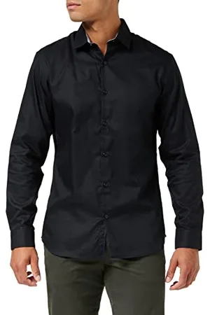 SELECTED Herren Slhslimnew-mark Shirt B Noos Klassisches Hemd, Black, XXL EU