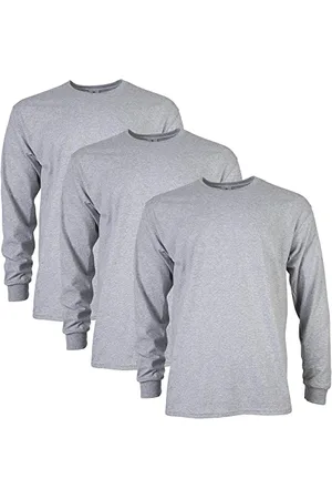 Gildan Uni-Erwachsene Ultra Cotton Long Sleeve, Style G2400, Multipack T-Shirt, , 4XL
