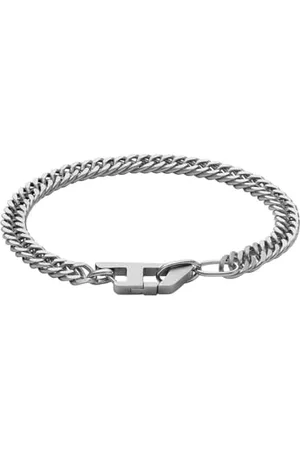 Diesel Herren Armband aus silberfarbenem Edelstahl, DX1510040