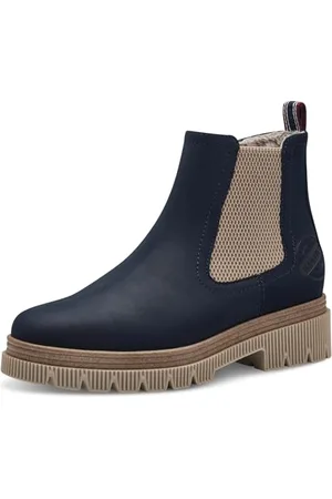 QS by s.Oliver Damen Chelsea Boots mit Reißverschluss Elegant, Blau , 38 EU