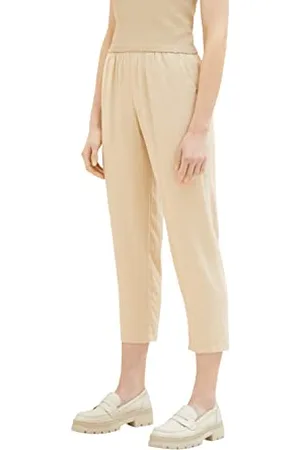 TOM TAILOR Damen Tapered Stoffhose aus Leinen