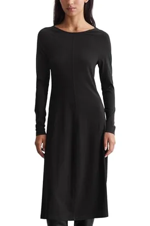 Marc O’ Polo Marc OߴPolo Damen Jerseykleid mit Stretch-Anteil Langarm, Schwarz (Black), XXS