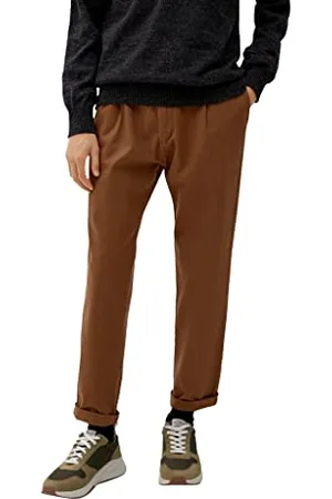 QS by s.Oliver Herren 2121892 Hose Fit Detroit Relaxed fit, Braun, 29W / 32L EU
