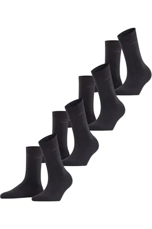 ESPRIT Damen Socken Solid W So Baumwolle einfarbig Multipack, , 36-41