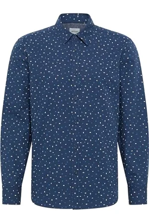 Mustang Herren Style Elmore Hemd, 2411-AOP on Dark Blue 12546, XL