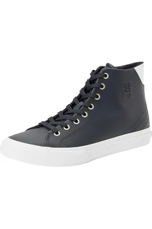 Tommy Hilfiger TH HI VULC STREET LTH ESS Vulkanisierte Sneaker Herren, Blau (Desert Sky), 40 EU