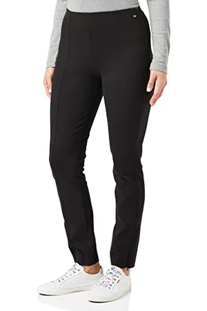 Tommy Hilfiger Damen Skinny Milano Slit Leggings, Schwarz, 40 EU