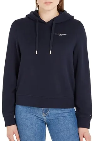 Tommy Hilfiger Damen Hoodie 1985 Rlx Mini Corp Logo Hoodie mit Kapuze, , XXS