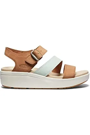 Keen Damen Ellecity Backstrap Slingback Sandalen, Natural Leather/Clearly Aqua, 39 EU