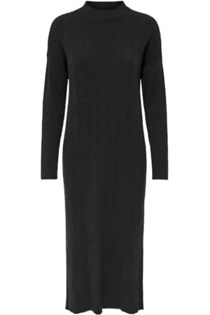 ONLY Damen Onltess Ls Highneck Midi Dress KNT Kleid, , X-Large