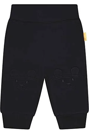 Steiff Unisex Baby Jogger Mit Beinbündchen Lässige Hose, Navy, 74 EU