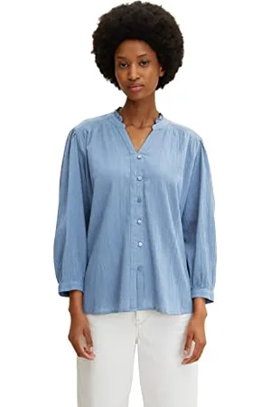 TOM TAILOR Damen Tunica Bluse mit Raffung 1032569, , 36