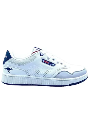 KangaROOS Unisex RC-Stil Sneaker, White/dk Navy, 45 EU