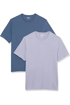Amazon Herren Kurzärmeliges T-Shirt mit Rundhalsausschnitt aus Baumwolle – Regular Fit, 2er-Pack, , XL