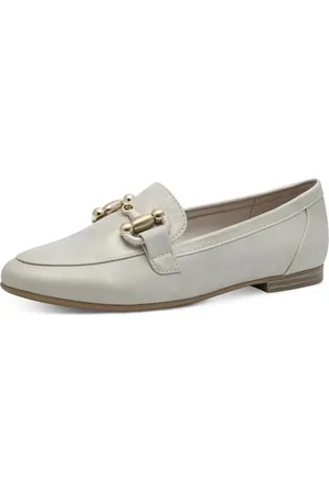 Marco Tozzi Damen Slipper mit Blockabsatz Elegant, Cremefarben , 40 EU