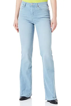 True Religion Damen Highrise Flare Jeans, Blue, Regular