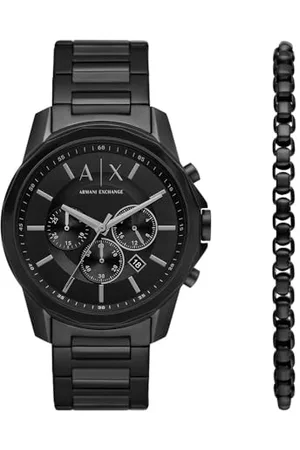 Armani Exchange Watch For Men, Automatic Movement and 46mm Case Size with Stainless steel, Leather or Silicone strap