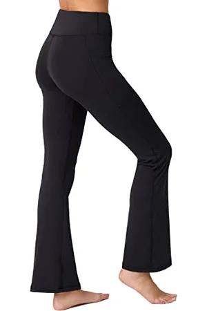 LOS OJOS Damen Bootcut Yogahose - Hohe Taille Workout Bootleg Yoga Leggings mit Bauchkontrolle