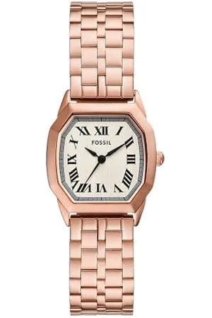 Fossil Damen Analog Quarz Uhr mit Edelstahl Armband ES5386