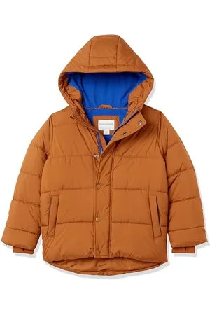 Amazon Jungen Schwere Pufferjacke mit Kapuze, , 3 Jahre