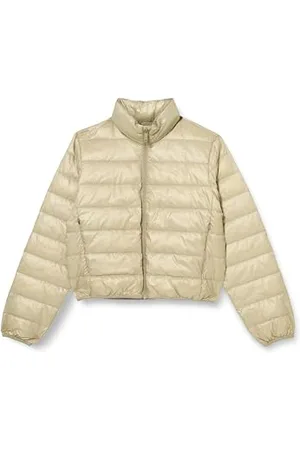 Calvin Klein Damen Pufferjacke Down Shine Glänzend, Beige , S