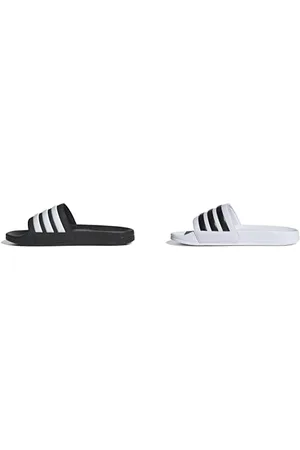 adidas Unisex Adilette Shower Schlappen, Core Black/FTWR White/Core Black, 44 1/2 EU Herren Adilette Shower Slipper, Weiß, 44.5 EU