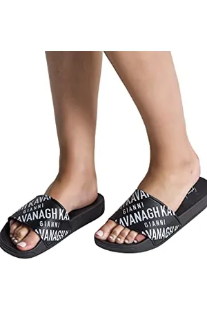 Gianni Kavanagh Damen Black Logomania Sliders Slide Sandalen, , 36 EU