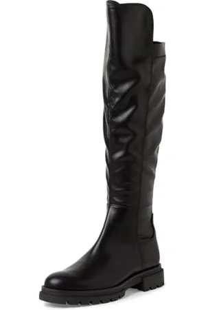 Marco Tozzi Damen Overknee Stiefel Flach mit Reißverschluss, (Black), 39 EU