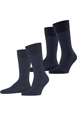 ESPRIT Herren Socken Illusional Grid Multipack M So Baumwolle gemustert 2 Paar, , 39-42