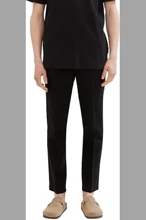 TOM TAILOR Herren Relaxed Tapered Fit Leinen Chino Hose, , L