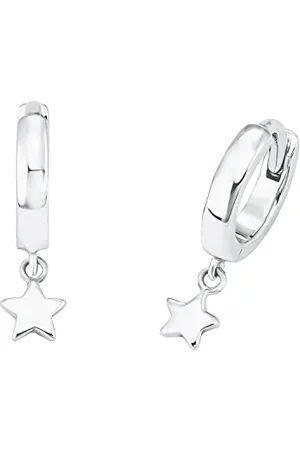 QS by s.Oliver Creolen 925 Sterling Mädchen Kinder Ohrschmuck, 1,6 cm, , Kommt in Schmuck Geschenk Box, 2028921