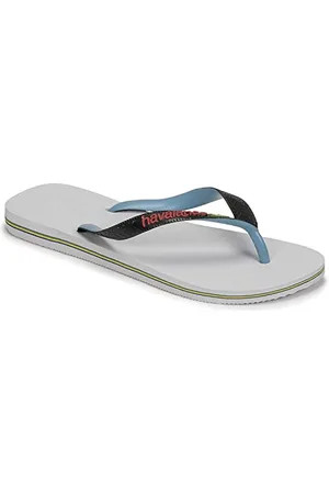 Havaianas Unisex Brasil Mix Flip Flops, weiß/schwarz, 33/34 EU