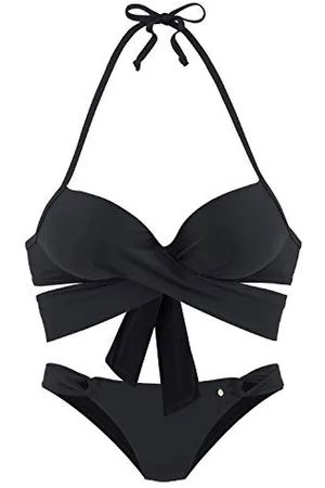 QS by s.Oliver Damen LMH-209 Bikini-Set, Black, 46 IT/B