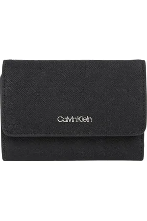 Calvin Klein Damen Geldbörse Must Small Trifold Mono Klein, Schwarz (Black Mono), Einheitsgröße