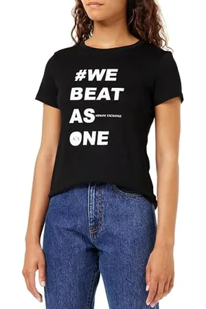 Armani Exchange Damen Limited Edition We Beat As One Cotton Jersey Tee T-Shirt, , S EU