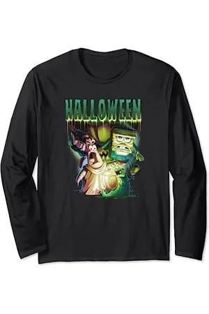 Spongebob Halloween Monster Group Poster Langarmshirt