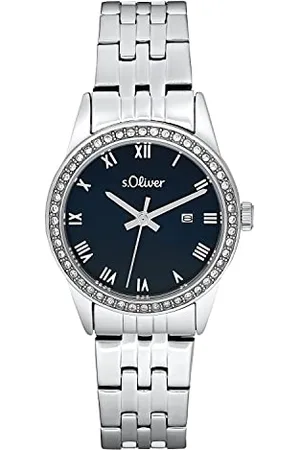 QS by s.Oliver Armbanduhr Damen Quarzuhr Analog, mit Edelstahl Armband, , 5 bar Wasserdicht, Kommt in Uhren Geschenk Box, 2033562