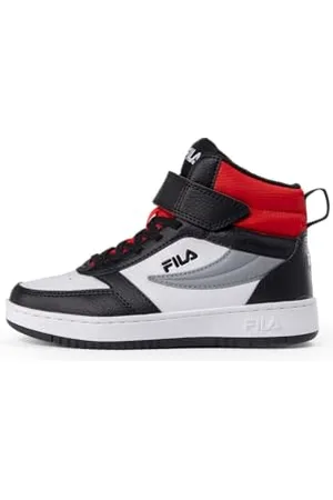 Fila REGA NF mid Velcro Kids Sneaker, White-Black Red, 33 EU