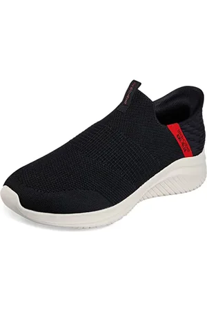 Skechers Herren Ultra Flex 3.0 Viewpoint Slip-in Slipper, Schwarz/Rot, 45 EU