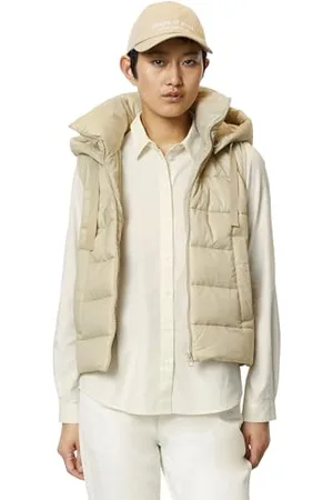 Marc O’ Polo Damen 308085172003_737_34 WOVEN OUTDOOR VESTS, jonesboro cream, 34 EU